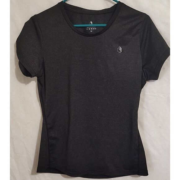 ICYZONE Women's Workout Fitness Athletic Tops Sz M Duplicate of 2 shiny black - Picture 3 of 5